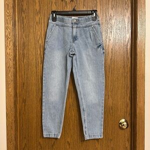 Special A Pleated Tapered Elastic Waist Jeans